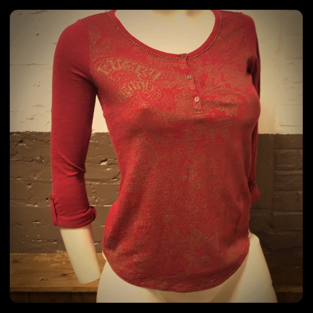 Lucky Brand 3/4 Sleeve Tee